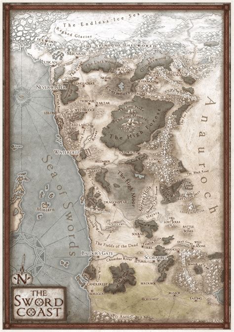 Sword Coast Map- Tyranny of Dragons in The Islands of Artanium| World Anvil