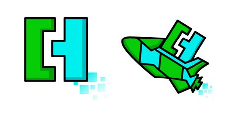 Geometry Dash Cube 3 and Ship 7 cursor – Custom Cursor