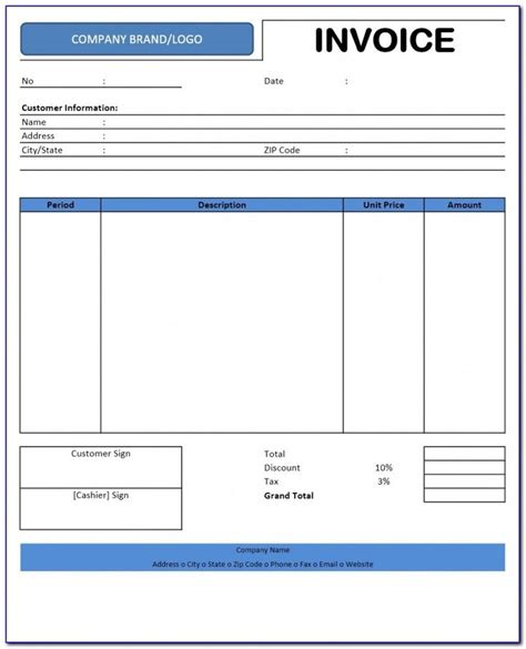 professional rental property invoice template doc example in 2021 | Invoice template, Rental ...