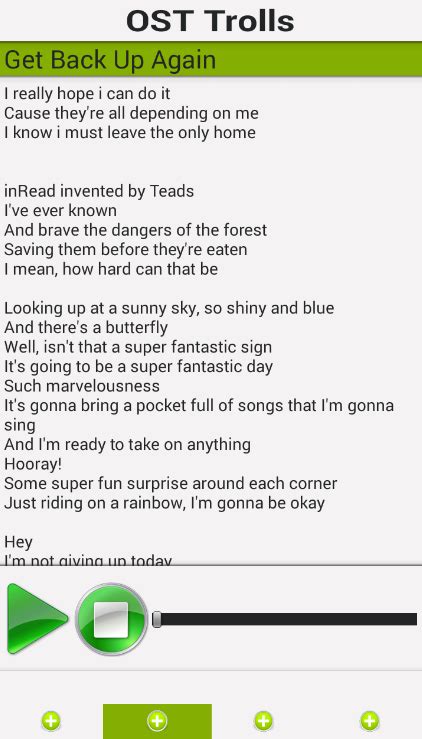 Trolls song get back up again lyrics - iwantluda