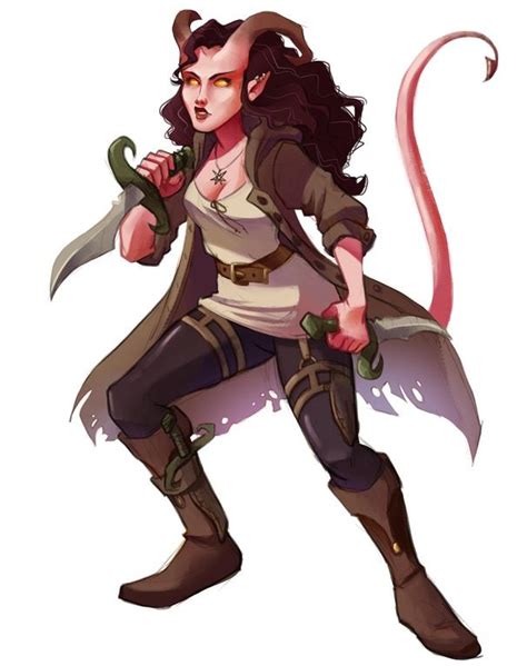 [OC] Commissioned my Tiefling Rogue/Warlock : DnD Thief Character, Rpg ...