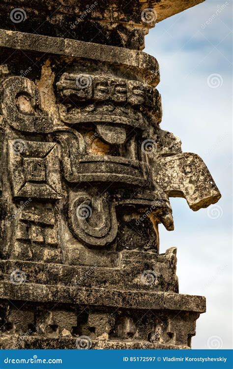 Mask of Chac, the Ancient Mayan God of Rain and Lightning Stock Image ...