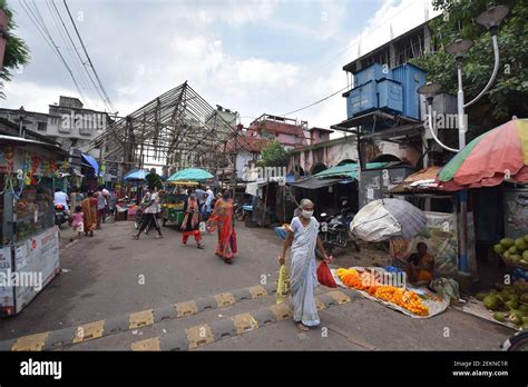 (9/29/2020) Durga puja mandap is being prepared ahead of the biggest Hindu festival Durga puja ...