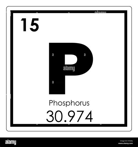 Phosphorus chemical element periodic table science symbol Stock Photo - Alamy