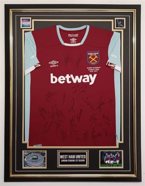 West Ham Squad Signed Shirt 1st Season at The London STADIUM – Signed ...