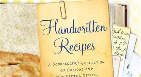 pictures of hand written recipes | Michael Popek is the author of the ...