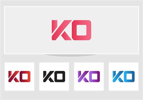 Premium Vector | Minimal ko logo design ko letter logo with modern trendy