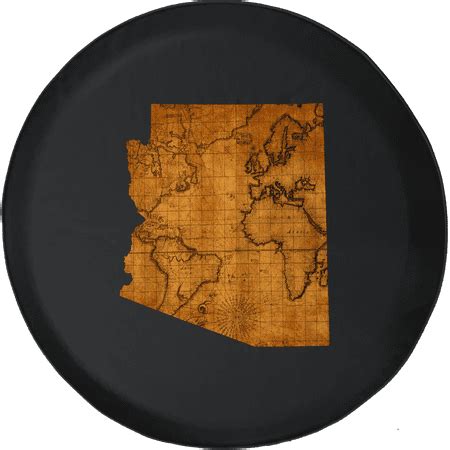 Arizona - Old World Travel Map Spare Tire Cover Jeep RV 30 Inch - Walmart.com di 2024