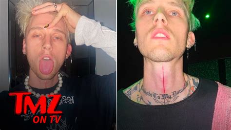 Machine Gun Kelly Shows Off Gruesome New Neck Tattoo | TMZ TV