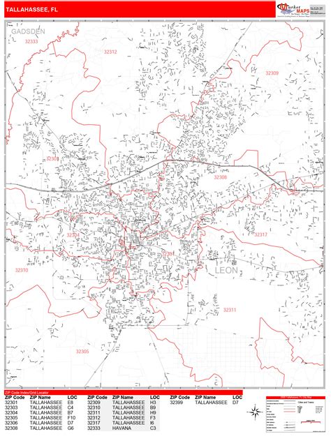 Zip Code Map Of Tallahassee | Printable Templates Free