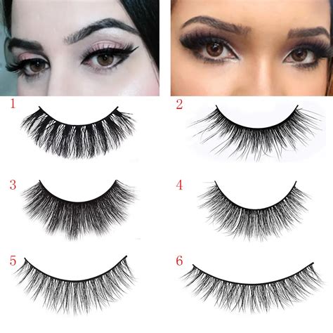 5 pairs 100% Real Fake Mink Eyelashes 3D Natural False Eyelashes 3d Mink Lashes Soft Eyelash ...