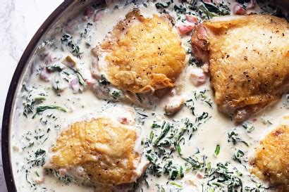 Keto Chicken Thighs with Creamed Spinach | Tasty Kitchen: A Happy ...