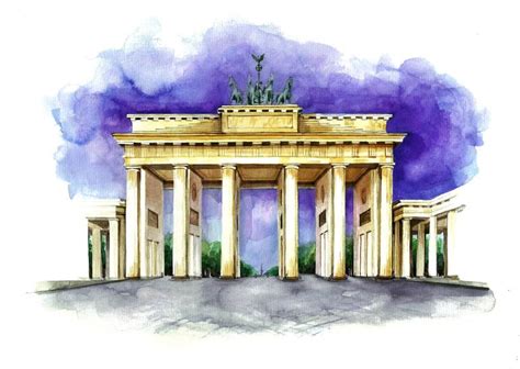 Brandenburg Gate Painting by Halyna Dobrianska | Saatchi Art