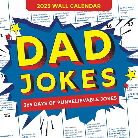 2023 Dad Jokes Wall Calendar: 365 Days of Punbelievable Jokes by ...