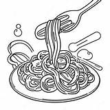 Delicious Spaghetti Coloring Page 33114 26176 sketch template