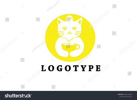 Cat Logo On White Background Colors Stock Vector (Royalty Free ...