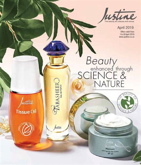 Justine Brochure April 2019 | Justine Skincare Products