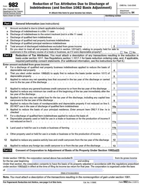 Form 982 Insolvency Worksheet — db-excel.com