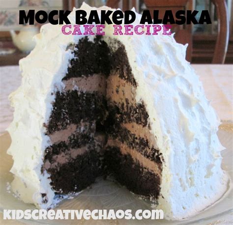 Mock Baked Alaska Cake Recipe - Adventures of Kids Creative Chaos