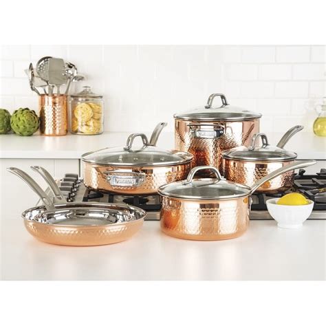 Viking 10-Piece Copper Cookware Set | Shop Copper Pots and Pans Like ...