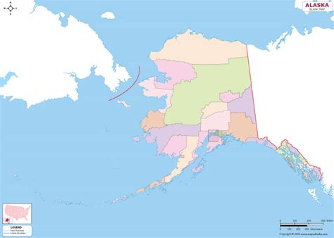 Alaska Blank Map | Outline Map of Alaska