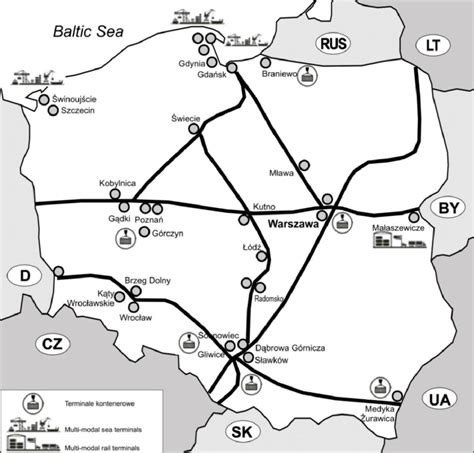 A system of international and national roads and railway connections in... | Download Scientific ...