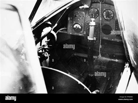 WORLD WAR II: U.S. COCKPIT. /nCockpit of a U.S. Air Force plane, c1945 Stock Photo - Alamy