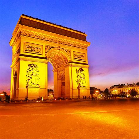 Arc de Triomphe in Paris at Night