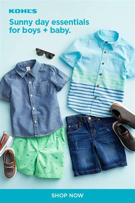 Find baby, toddler and boys’ clothes at Kohl’s! Whether you’re searching for the perfect summer ...