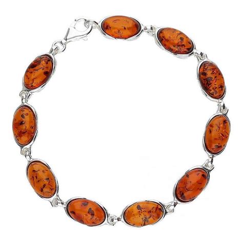 Artico's Antique Oval Brown Amber Bracelet