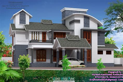 Cute kerala house elevation design