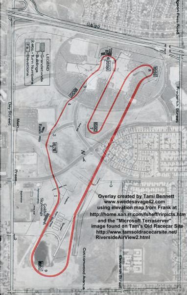 Historic Riverside International Raceway (RIR) - Maps, Diagrams, Pictures, and Overview photos