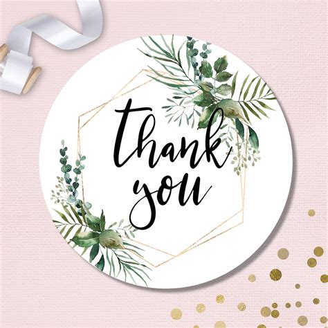 Thank You Printable Stickers, Ready to print stickers,Thank You Digital Stickers, 1.5" and 2 ...