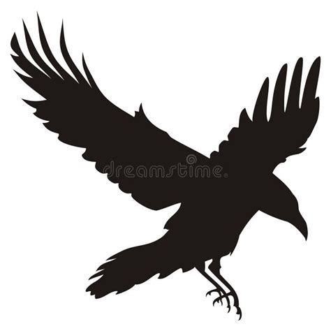 Flying Raven stock vector. Illustration of heraldic, design - 6924989