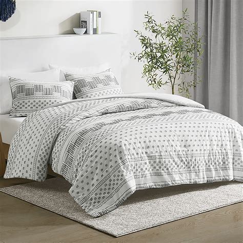 Cotton Farmhouse Comforter Set, Twin Size Bedding Sets, Dual-Sided ...