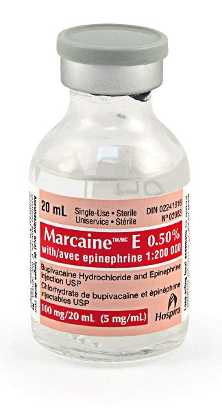 Marcaine E 0,25 % avec épinéphrine 1:200 000 en fiole | Dufort et Lavigne