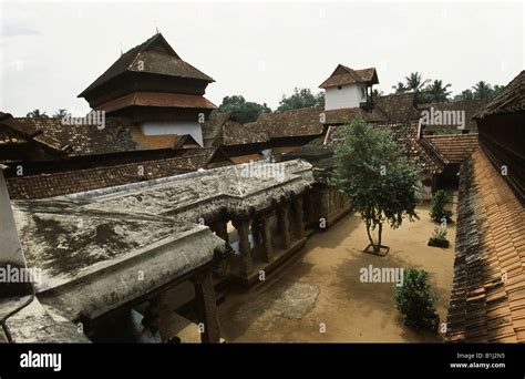 High angle view of a palace, Padmanabhapuram Palace, Padmanabhapuram ...