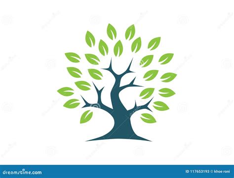 Beautiful vector oak tree stock vector. Illustration of multi - 117653193