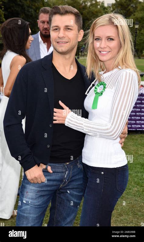 Rachel Riley, Pasha Kovalev. Pup Aid, Primrose Hill, London. UK Stock ...