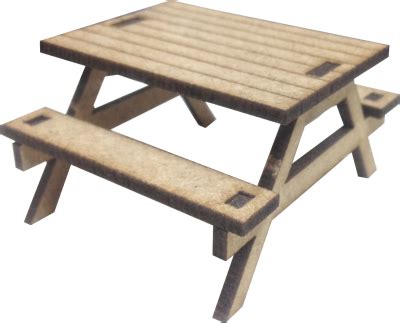 My51-Picnic Table Wood Object