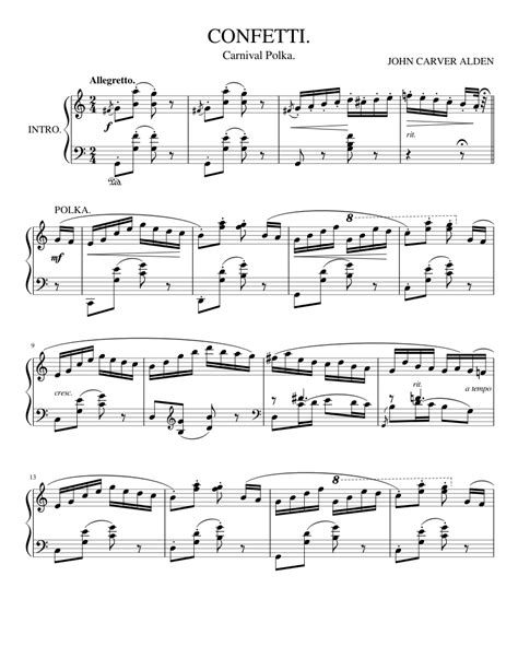 Confetti (1901) Sheet music for Piano (Solo) | Musescore.com