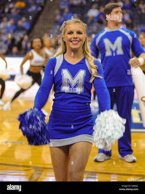 November 25, 2017; Memphis, TN, USA; Memphis Tigers cheerleaders perform during a break in NCAA ...