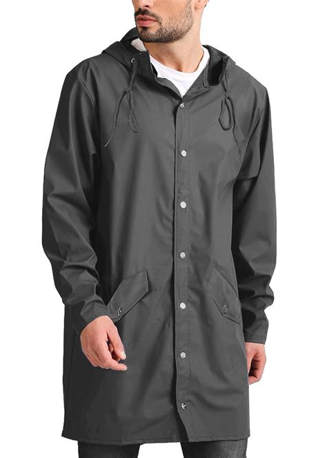 COOFANDY Men's Lightweight Waterproof Rain Jacket Packable Outdoor ...