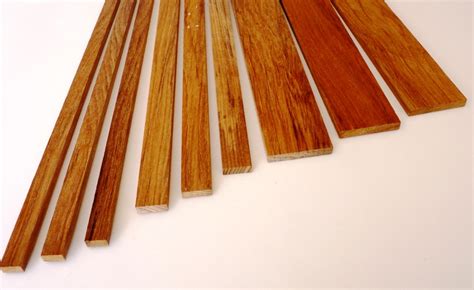 1/4" Thick Teak Strips - 1/2" To 1-7/8" Wide - 1' To 5' Long