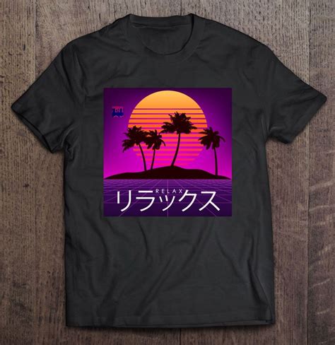 Relax Retro Sunset Grid Aesthetic Vaporwave 80s 90s Shirt | TeeHerivar