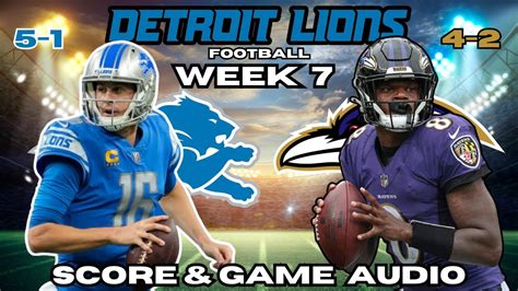 Week 7 Live Stream: Detroit Lions vs Baltimore Ravens -Watch Party with ...