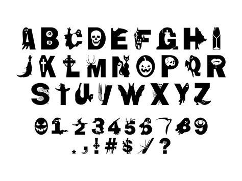 Halloween Font SVG Spooky Alphabet SVG - Etsy