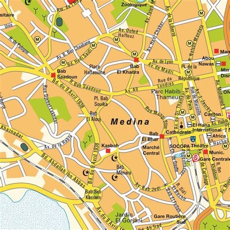 Tunis Map • mappery