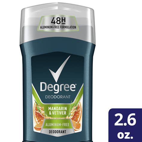 Degree Men Aluminum Free Deodorant Stick Mandarin & Vetiver, 2.6 OZ ...