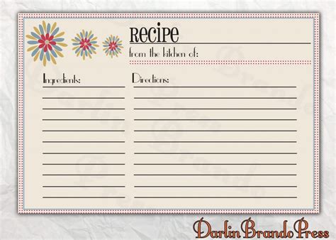 Free Editable Recipe Card Templates for Microsoft Word Awesome Collection Of Word Re… | Recipe ...